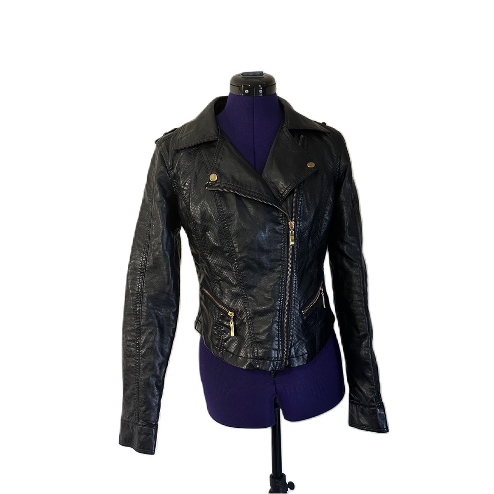BONGO Black Faux Leather Jacket